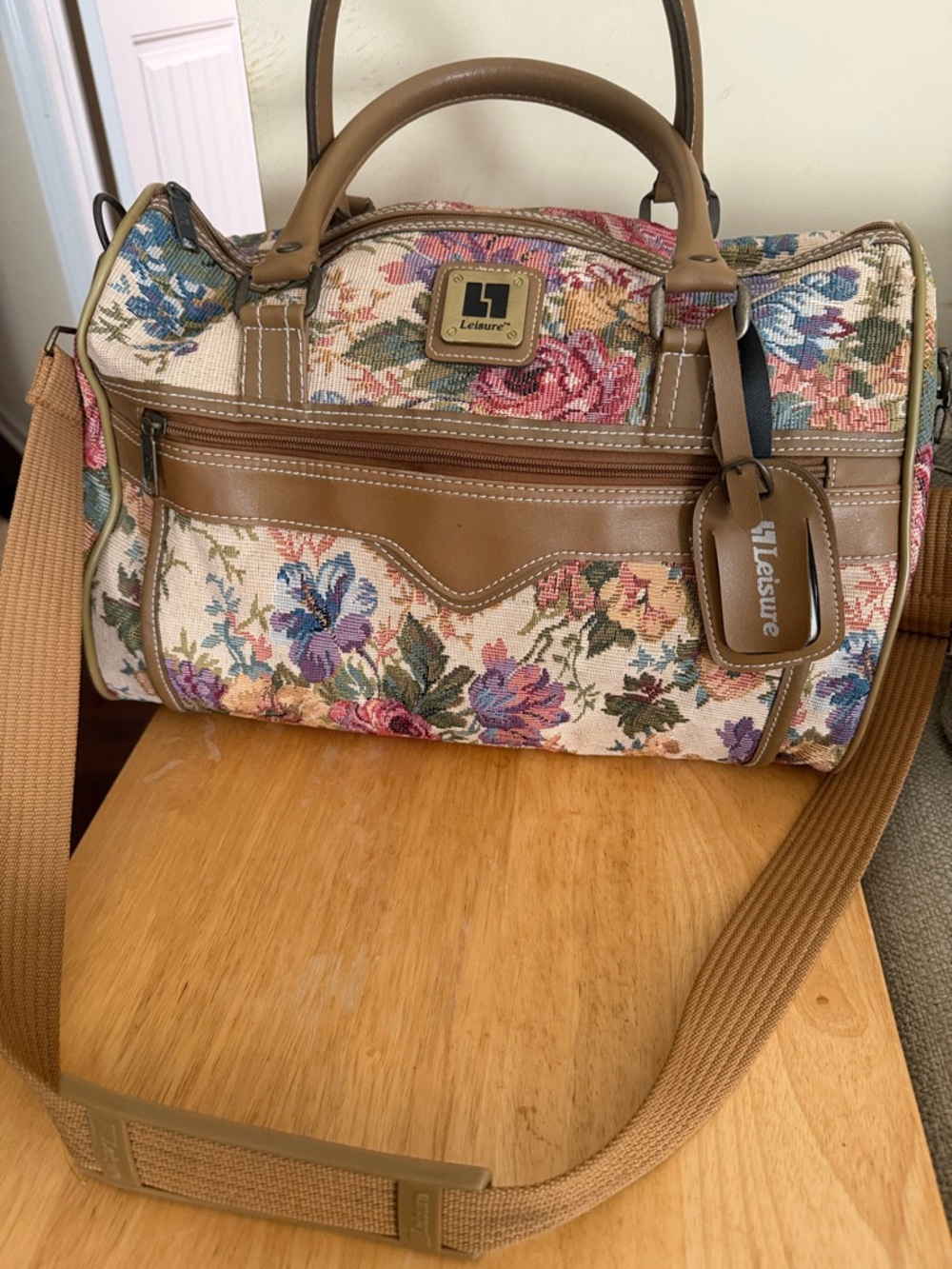 Vintage Cottagecore Grandmacore Leisure   floral Tapestry Weekender Bag